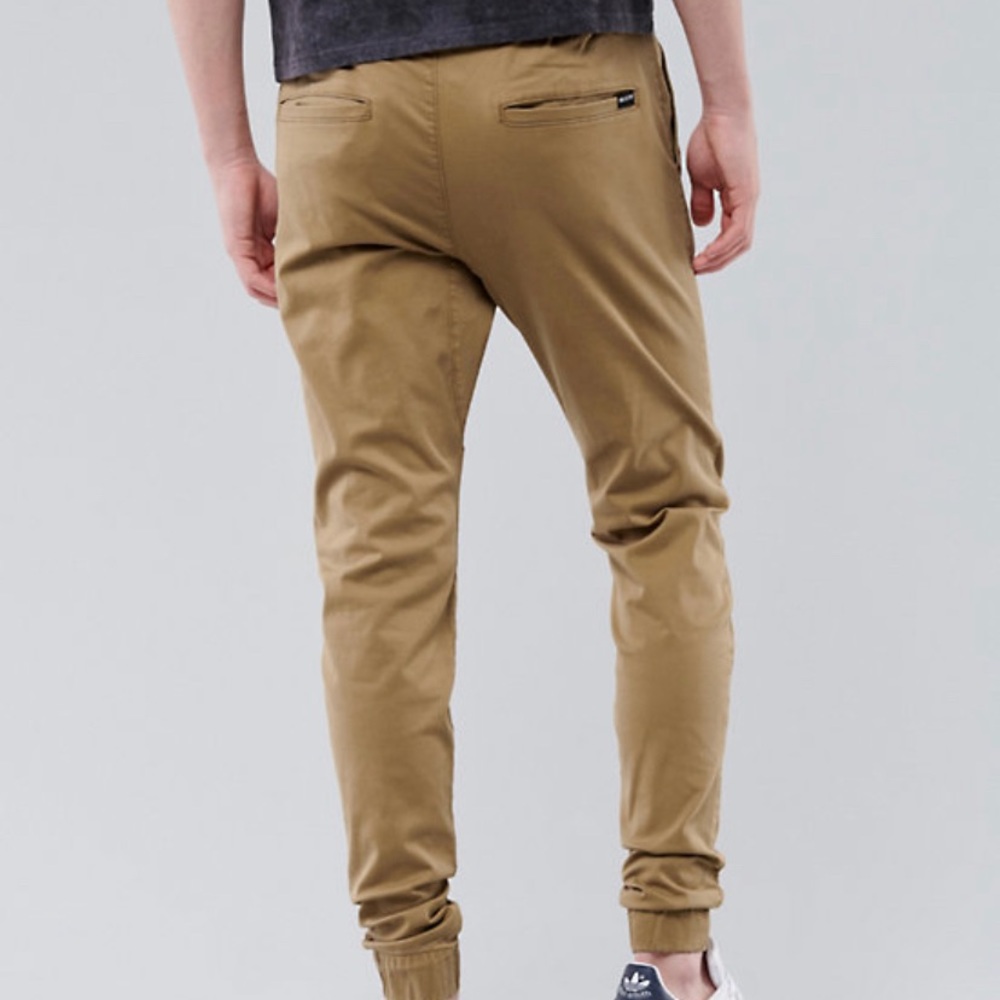 Stacked Skinny Joggers DARK WITH BLACK DRAWSTRING - Picture 3 of 3